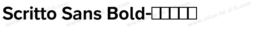 Scritto Sans Bold字体转换